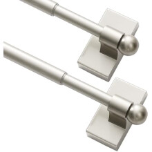 Asta per tende magnetica regolabile da 9 a 16 pollici, nichel