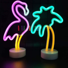 1Pcs Neon Shaped Lights Flamingo for Holiday 5.1x3.9x12.9in