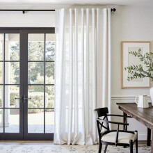 Beige Linen Blend Curtains 50" W x 84" L (Pair)