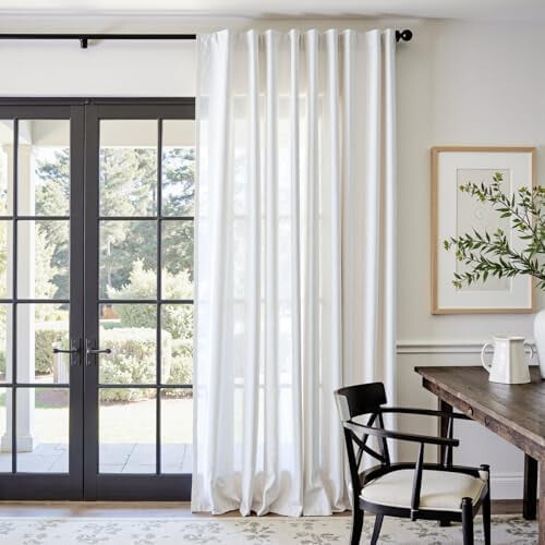 Beige Linen Blend Curtains 50" W x 84" L (Pair)