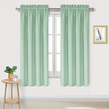 Light Green Blackout Curtains 42x63 in Set of 2