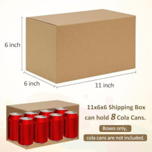 Pacote com 30 caixas de papelão ondulado marrom para envio, tamanho pequeno (11x6x6), ideais para embalagens de pequenas empresas e