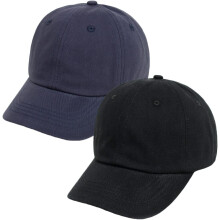 2Pcs Baby Baseball Cap Toddler Hat for Boys Girls Baby Sun Hat Cotton Kids Baseball Hat Infant Hat Cap (Navy & Black,9-24 Months)