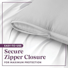 Cotton Pillow Protectors Zippered 4-Pack 20x26
