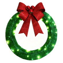 Lighted Outdoor Christmas Wreath 12 in Green LED