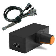 PWM-Drehzahlregler 12 V 4-Poliger Violent-Lüfterregler PD QC Schnelllade-DIY-Wasserkühlungskühler mit 1-zu-3-Adapterkabel