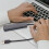 Draagbare USB-hub USB 3.0 met 4 poorten, dockingstation, multifunctionele USB-datahub 5