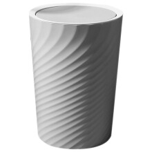 Poubelle de chambre en plastique gris, lot de 1, élimination facile des déchets