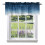 Μπλε ναυτικό ντεγκραντέ Ocean Valance 54x18in, με τσέπη για ράβδους, συμβατό με κουζίνα, 1