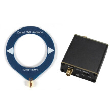 Donut-Breitbandantenne 10 KHz - 180 MHz mit Niederimpedanzkonverter für Radio, Walkie-Talkie, SDR, Blau