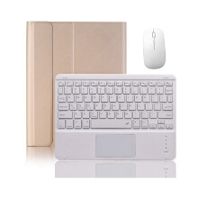 Toetsenbordhoes compatibel met iPad Air3 10.5 & Pro 10.5 met draadloze muis - Slanke beschermhoes met toetsenbord en touchpad