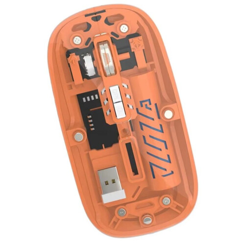 Mouse Wireless Trasparente Dual Mode 2.4G  Mouse Ricaricabile Mouse per Computer Cordless Silenzioso per PC Laptop B