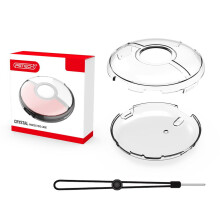 Transparente (A) $ Aplicable al juego Pokémon GO Plus+ PC Crystal Shell Elf Ball Carcasa rígida de PC transparente con correa de mano