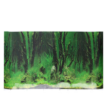1Pcs Fish Tank Scenery Background Green Rectangular Double Sided Decor for Aquarium Owners