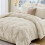 Queen 7-Piece Comforter Set with Pintuck Design – Includes Comforter, Sheets, Pillowcases & Shams, Beige 1