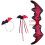 3Sets Party Bat Wing Halloween Kopfschmuck Stab Rot 3