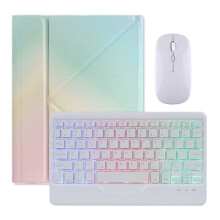 Színátmenetes tok RGB billentyűzettel és egérrel, kompatibilis iPad 6. és 5. generációs 9.7"-os készülékekkel