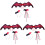 3Sets Party Bat Wing Halloween Kopfschmuck Stab Rot 4