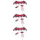 3Sets Party Bat Wing Halloween Kopfschmuck Stab Rot 10
