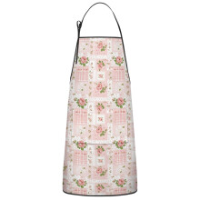Pioneer blomstertrykk mønster bomulls-lin forkle med lommer, vanntett justerbar, 33x27 tommer for kjøkken, hagearbeid, grilling, salong