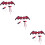 3Sets Party Bat Wing Halloween Kopfschmuck Stab Rot 11
