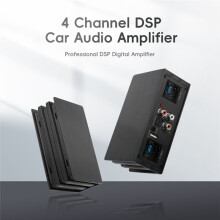Car Digital Signal Processor Amplifier for Radio Stereo Subwoofer with Fiber Optic Input Plug and