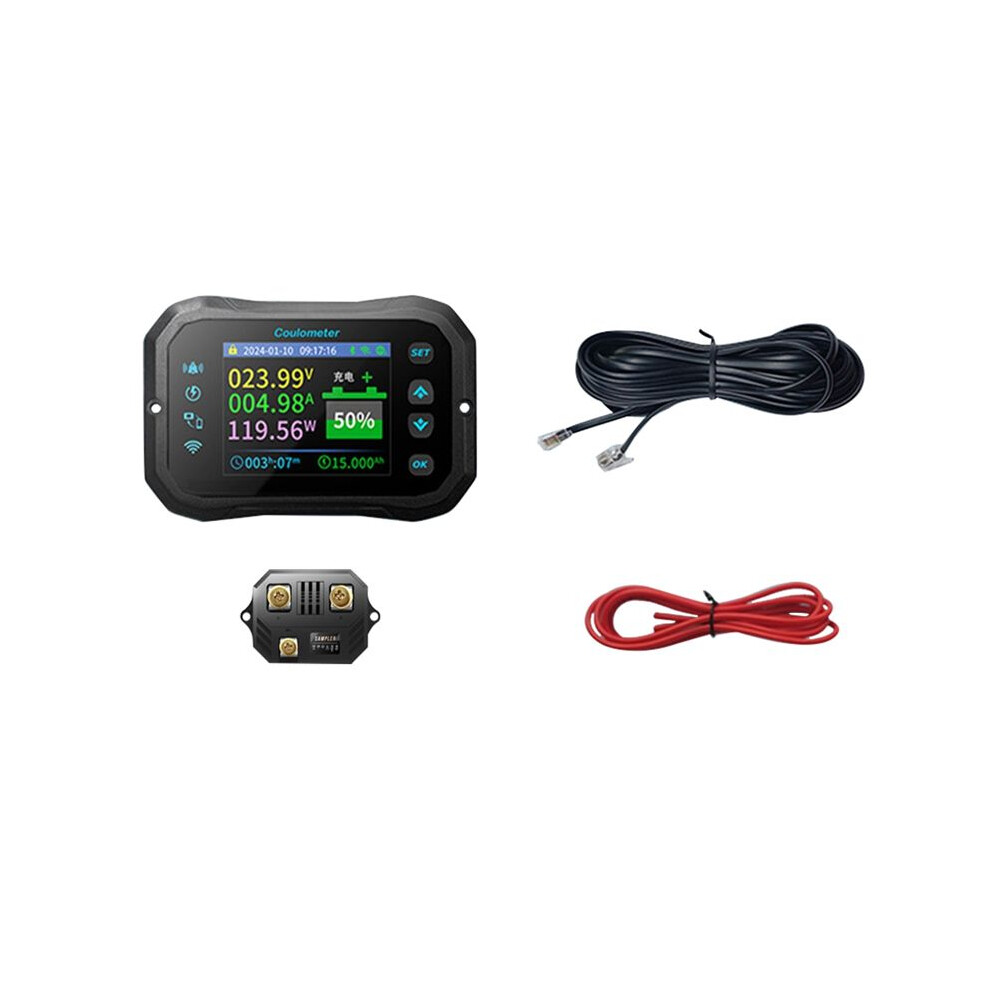 Wifi Coulomb Meter- Power Volt-Ammeter For Lithium & Lead Acid Batteries, Rv Battery Capacity Indicator & Monitor Km105f 4712737225613