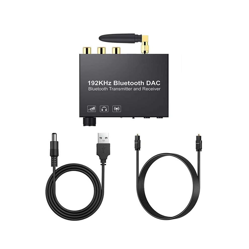 192Khz Audio Converter 5.0 Digital To Analog Optical Fiber Coaxial Audio Converter Volume Adjustment 6031511776805