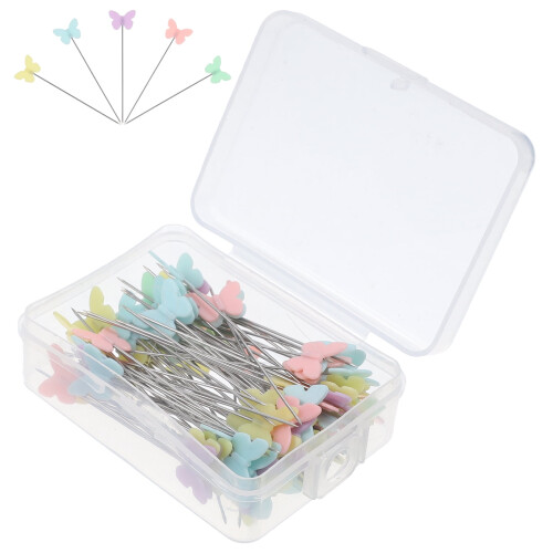 100 spilli da cucito per tessuti, colori assortiti