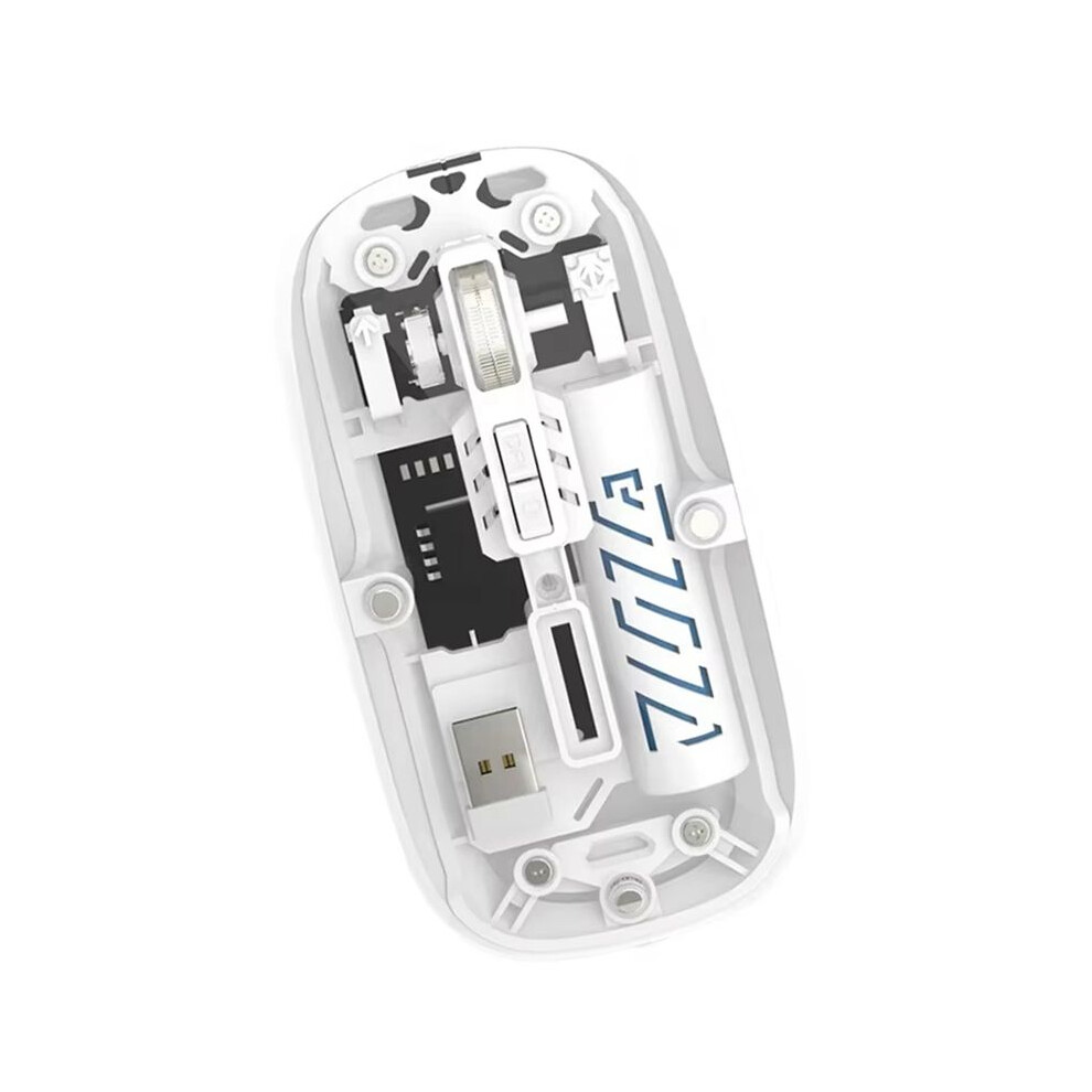 Transparent Wireless Mouse Dual Mode 2.4G Rechargeable Mouse Noiseless Cordless Computer Mice For Pc Laptop A 6034020645662