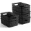 8-Pack Grey Plastic Storage Baskets 10.6 x 7.2 x 3.2 in 1