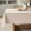 Ivory Linen-Blend Tablecloth 60 x 104 in 1