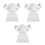 3Pièces Trophées Transparent Main Serrée École 10