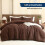 Brown Comforter Set Full Size 80x90 Inch 3-Piece 2