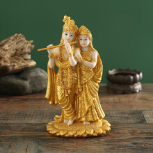 Lotus polyrésine, statue de Bouddha indien, figurine hindoue Murti pour la maison, temple Mandir, déesses hindoues