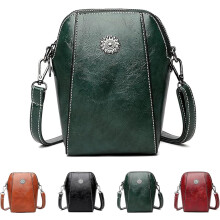 Dámska mäkká kožená taška na mobil, taška cez rameno, malé crossbody kabelky, kožené kabelky cez rameno