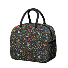 Boîte à lunch isotherme à motif floral pour femme – Étanche, portable pour le travail, la plage, les voyages, les pique-niques et le camping