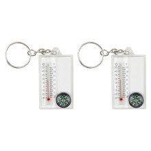Survival Thermometers Compasses Keychain Guiding Compasses Thermometers Keyring