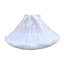 Damen-Lagenunterrock aus Tüll und Chiffon für Abendkleider, Cosplay-Kostüme, Weiß