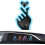 Solar Finger Heart Car Window Light IP65 Waterproof 1pc 1
