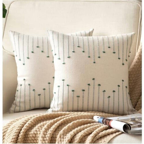 Fodere per cuscini in cotone stile boho, 12x20 cm, set da 2