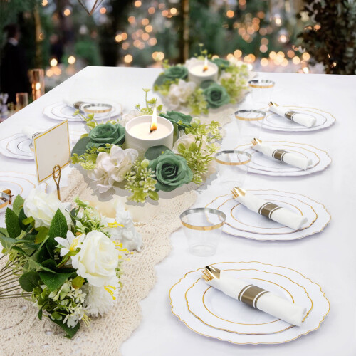 Artificial Hydrangea Rose Candle Ring – 20cm Plastic 1