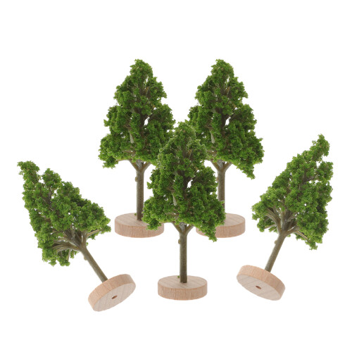 15Pièces Arbres Miniatures Pour Décor En Vert 1