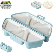 6-in-1 Onigiri Mold (Blue) – Triangle Rice Ball Maker, Easy Clean & Store, Works as Rice Container for Sushi, Musubi, Seaweed Balls – Compatible