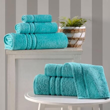 Sada osušiek Teal Turquoise, 6 kusov, turecká bavlna