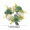 Artificial Hydrangea Rose Candle Ring – 20cm Plastic 3