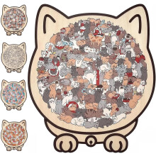 Morandi katt träpussel 135 bitar