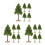 15Pièces Arbres Miniatures Pour Décor En Vert 5