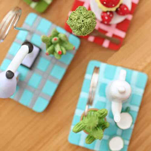 2Pièces Support Notes Mini Théière Coloré Accessoire Déco Table 1