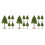 15Pièces Arbres Miniatures Pour Décor En Vert 8
